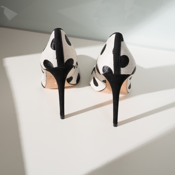 Anthropologie Vicenza Fur Polka Dot Heels - Picture 3 of 6